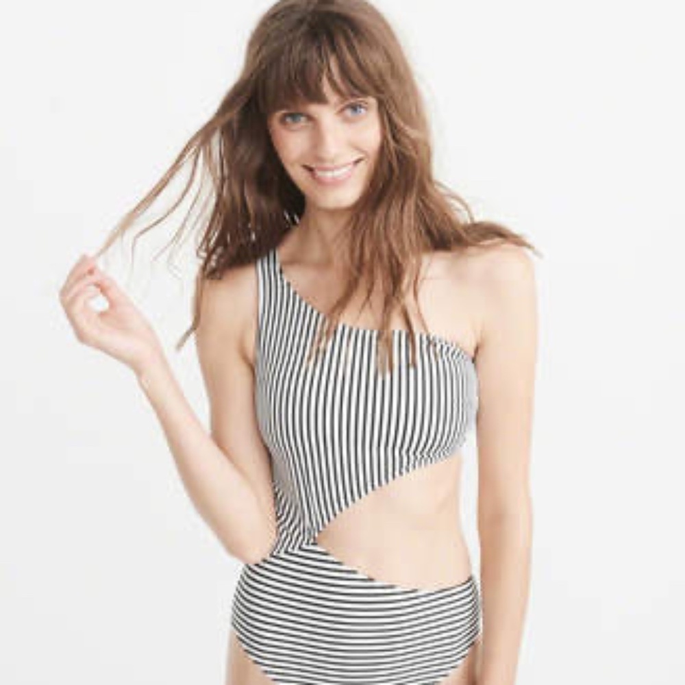 Abercrombie and Fitch Striped One Piece Swimsuit